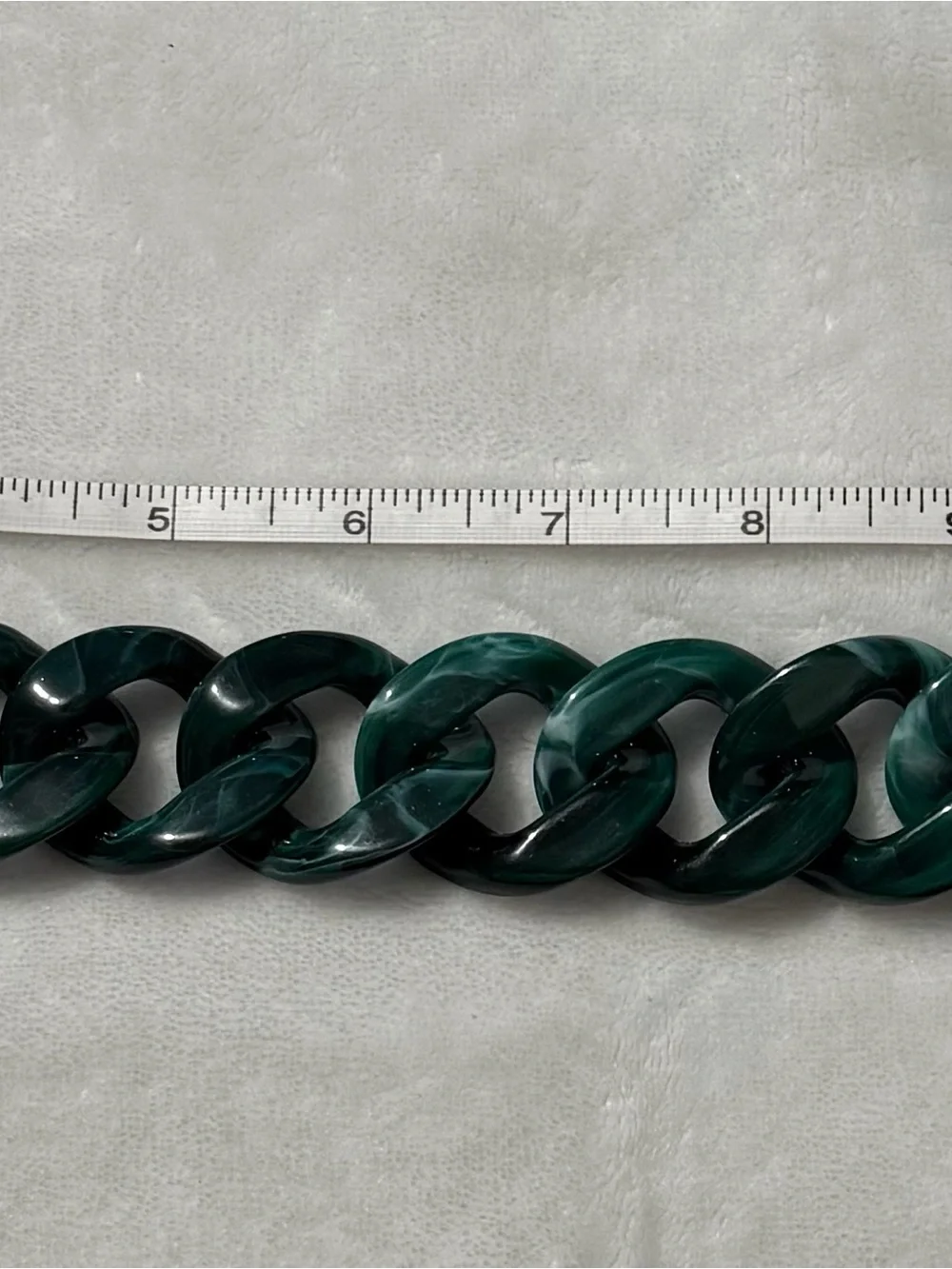 Marble Green Purse/Bag or Phone Charm Chain Accessory